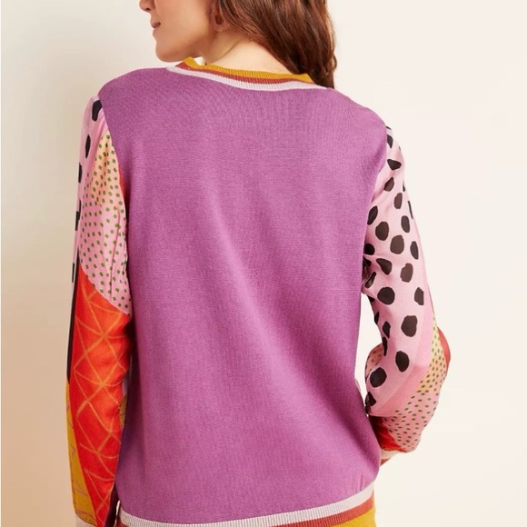 Anthropologie Bl-nk Jessica Sweater Assorted Sheer Sleeves Size M (est.) - Picture 3 of 16